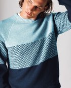 【ドゥクラッセ/DoCLASSE / MEN】のウールブレンドパネルブロッククルー ネイビーパターン|ID: prp329100003696826 ipo3291000000024310636