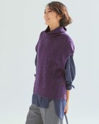 【ドゥクラッセ/DoCLASSE】のウール混・ケーブル編みポンチョベスト 人気、トレンドファッション・服の通販 founy(ファニー) ファッション Fashion レディースファッション Fashion for Women アウター Coat / Outerwear Collection レディースジャケット・軽アウター Jackets ポンチョ・ケープコート Ponchos & Capes ジャケット Jacket, Outerwear タートルネック Turtleneck, High Neck ベスト Vest, Waistcoat ポンチョ Poncho, Cape Style thumbnail パープル|ID: prp329100003696853 ipo3291000000034982481