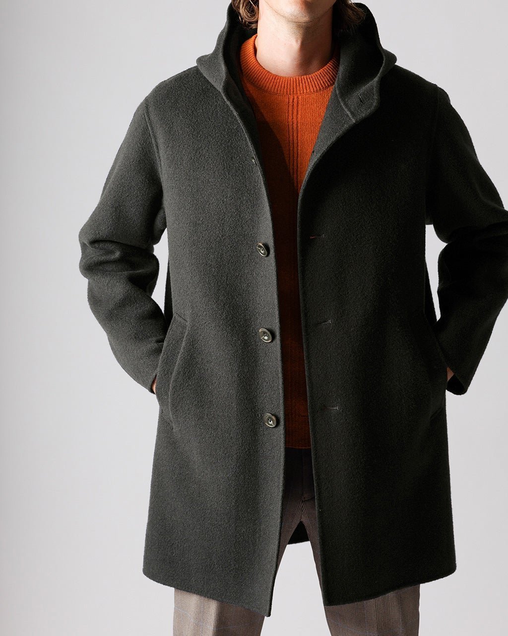 【ドゥクラッセ/DoCLASSE / MEN】のウールリバーフーデットコート 人気、トレンドファッション・服の通販 founy(ファニー) 　ファッション　Fashion　メンズファッション　Fashion for Men　コレクション　Collection, Seasonal Line　ダブル　Double, Double-Breasted　ドレープ　Drape, Draping Fabric　フェイス　Face, Facial Design　メンズ　Men's, Menswear　ラグジュアリー　Luxury, Elegant　冬　Winter / This Winter　 other-1|ID: prp329100003696863 ipo3291000000029963198