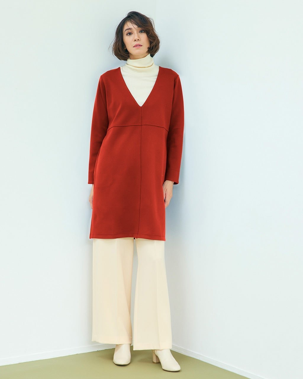 【ドゥクラッセ/DoCLASSE】のウォームポンチ・Vネックチュニック 人気、トレンドファッション・服の通販 founy(ファニー) 　ファッション　Fashion　レディースファッション　Fashion for Women　トップス・カットソー　Cut & Sew Tops　Vネックトップス　V-Neck Tops / V-Cut Neckline Shirts　ウォーム　Warm Fabric　チュニック　Tunic, Long Top　フロント　Front, Front Design　エレガント 上品　Elegant　A/W・秋冬　Autumn/Winter　 other-1|ID: prp329100003696876 ipo3291000000029792384
