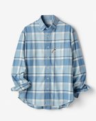 【ドゥクラッセ/DoCLASSE / MEN】の両面起毛ソフトフランネルモチーフシャツ ブルーチェック|ID: prp329100003711850 ipo3291000000030034238
