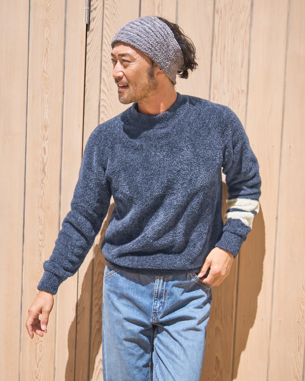 【ヌックル/Nukle】のNukle・MENS配色ラインハイネック インテリア・キッズ・メンズ・レディースファッション・服の通販 founy(ファニー) 　ファッション　Fashion　レディースファッション　WOMEN　トップス・カットソー　Tops/Tshirt　ニット　Knit Tops　セーター　Sweater　ハイネック　High Neck　ブルーグレー|ID: prp329100003717107 ipo3291000000028263474