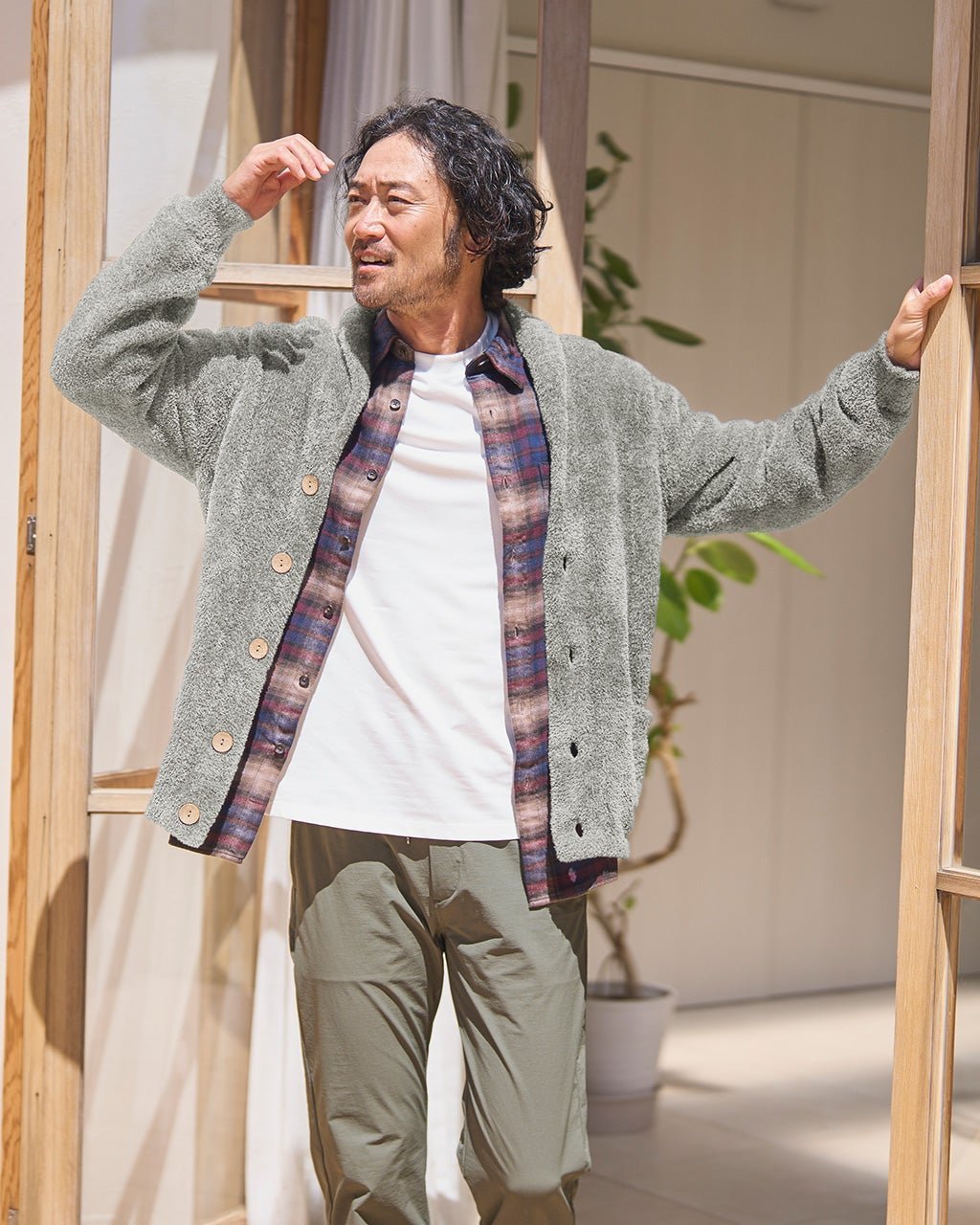 【ヌックル/Nukle】のNukle・MENSテディカーディガン インテリア・キッズ・メンズ・レディースファッション・服の通販 founy(ファニー) 　ファッション　Fashion　レディースファッション　WOMEN　トップス・カットソー　Tops/Tshirt　カーディガン　Cardigans　パーカ　Sweats　カーディガン　Cardigan　ショール　Shawl　なめらか　Smooth　パーカー　Hoodie　リラックス　Relax　お家時間・ステイホーム　Home Time/Stay Home　ライトグレー|ID: prp329100003717108 ipo3291000000028263477