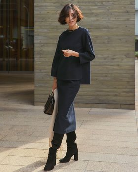 【ドゥクラッセ/DoCLASSE】 ウールジャージー・セットアップ人気、トレンドファッション・服の通販 founy(ファニー) ファッション Fashion レディースファッション Fashion for Women ワンピース Dresses なめらか Smooth, Silky Texture シンプル Simple, Minimal ストレッチ Stretch, Stretchy Fabric スリット Slit, Slit Detail セットアップ Set-Up, Coordinated Outfit |ID:prp329100003717124