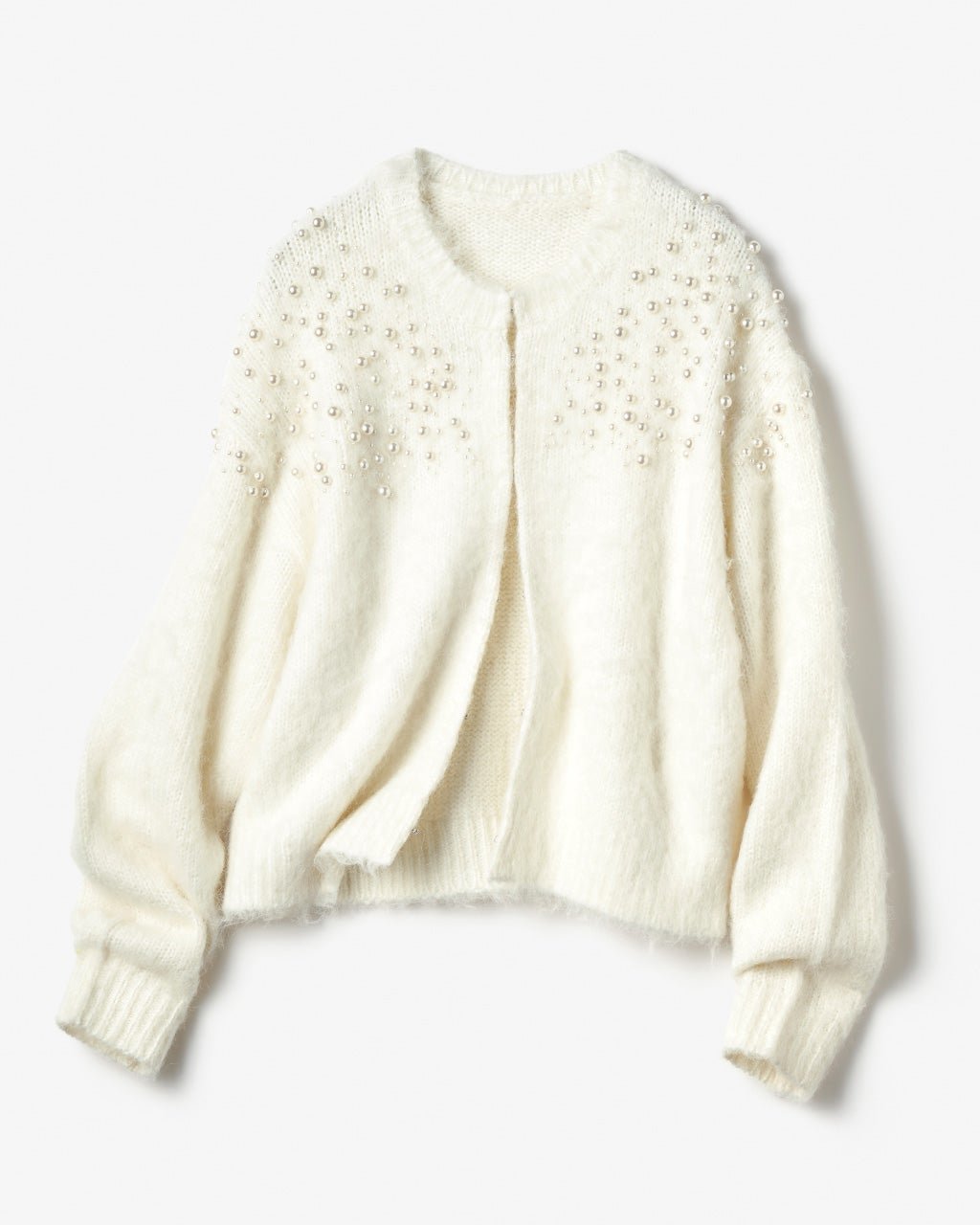 【ドゥクラッセ/DoCLASSE】のパール刺しゅう・シャギーカーディガン 人気、トレンドファッション・服の通販 founy(ファニー) 　ファッション　Fashion　レディースファッション　Fashion for Women　トップス・カットソー　Cut & Sew Tops　カーディガン・羽織り　Layered Style Cardigans　カーディガン　Cardigan, Knitwear　デコルテ　Décolleté, Neckline　パール　Pearl, Pearl Accent　フロント　Front, Front Design　リュクス　Luxury, Elegant, High-End, Chic　 other-1|ID: prp329100003717131 ipo3291000000035230028