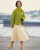 【ドゥクラッセ/DoCLASSE】のカシミヤ混ウールリバー・ショートコート ピスタチオ|ID: prp329100003767751 ipo3291000000034846700