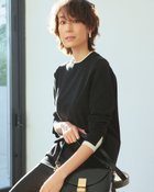 【ドゥクラッセ/DoCLASSE】のダブルカフス・クルーネックニット 人気、トレンドファッション・服の通販 founy(ファニー) ファッション Fashion レディースファッション WOMEN トップス・カットソー Tops/Tshirt ニット Knit Tops A/W・秋冬 Aw・Autumn/Winter・Fw・Fall-Winter なめらか Smooth スリット Slit セーター Sweater thumbnail ブラック|ID: prp329100003831734 ipo3291000000028263651