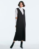 【ドゥクラッセ/DoCLASSE】のダブル編みジャージー・深Vネックジャンスカ 120cm 人気、トレンドファッション・服の通販 founy(ファニー) ファッション Fashion レディースファッション Fashion for Women ワンピース Dresses ダブル Double, Double-Breasted 人気 Popular, Best Seller thumbnail ブラック|ID: prp329100003831742 ipo3291000000035992800