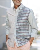 【ドゥクラッセ/DoCLASSE / MEN】のピュアファインオックス・クレイジーシャツ 長袖 グレーパターン|ID: prp329100003831797 ipo3291000000035991157