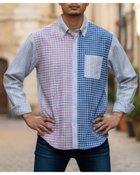 【ドゥクラッセ/DoCLASSE / MEN】のピュアファインオックス・クレイジーシャツ 長袖 ネイビーパターン|ID: prp329100003831797 ipo3291000000035991159