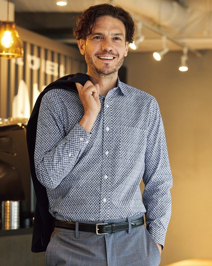 【ドゥクラッセ/DoCLASSE / MEN】のコットンプリントシャツ 長袖 インテリア・キッズ・メンズ・レディースファッション・服の通販 founy(ファニー) https://founy.com/ ファッション Fashion メンズファッション Fashion for Men ジャケット Jacket, Outerwear センター Center, Center Line セーター Sweater, Knitwear フィット Fit, Slim Fit プリーツ Pleats, Pleated ボックス Boxy, Box Shape メンズ Men's, Menswear ロング Long, Long-Length 長袖 Long Sleeve, Full Sleeve |ID: prp329100003831817 ipo3291000000033248565