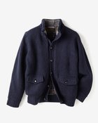 【ドゥクラッセ/DoCLASSE / MEN】のスタンドカラー・ニットブルゾン ネイビー|ID: prp329100003851428 ipo3291000000028263939