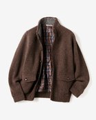 【ドゥクラッセ/DoCLASSE / MEN】のスタンドカラー・ニットブルゾン ブラウン|ID: prp329100003851428 ipo3291000000028263940