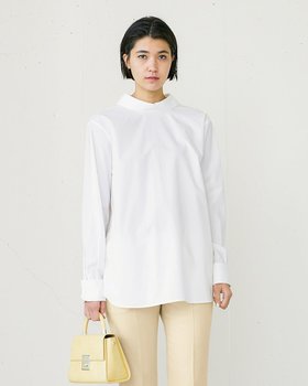 【ドゥクラッセ/DoCLASSE】 高密度コットン・2WAYブラウス人気、トレンドファッション・服の通販 founy(ファニー) ファッション Fashion レディースファッション Fashion for Women トップス・カットソー Cut & Sew Tops シャツ・ブラウス・オフィスカジュアル Elegant Blouses & Button-Ups シンプル Simple, Minimal ハイネック High Neck, Mock Neck |ID:prp329100003851443