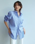 【ドゥクラッセ/DoCLASSE】のダブルフライフロント・コットン混シャツ スカイブルー|ID: prp329100003884227 ipo3291000000032720214