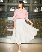 【ドゥクラッセ/DoCLASSE】のダブルフライフロント・コットン混シャツ ライトピンク|ID: prp329100003884227 ipo3291000000032720218