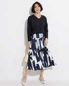 【ドゥクラッセ/DoCLASSE】のダブル編みジャージー・Aラインスカート 人気、トレンドファッション・服の通販 founy(ファニー) ファッション Fashion レディースファッション Fashion for Women スカート Skirts Aライン・フレアスカート A-Line & Flared Skirts おすすめ Recommended / Our Picks オケージョン Occasion Wear ストレッチ Stretch, Stretchy Fabric セットアップ Set-Up, Coordinated Outfit ダブル Double, Double-Breasted パターン Pattern, Design Print フレア Flare, Flared プリント Print, Printed Pattern エレガント 上品 Elegant thumbnail ネイビーパターン|ID: prp329100003884236 ipo3291000000036009380