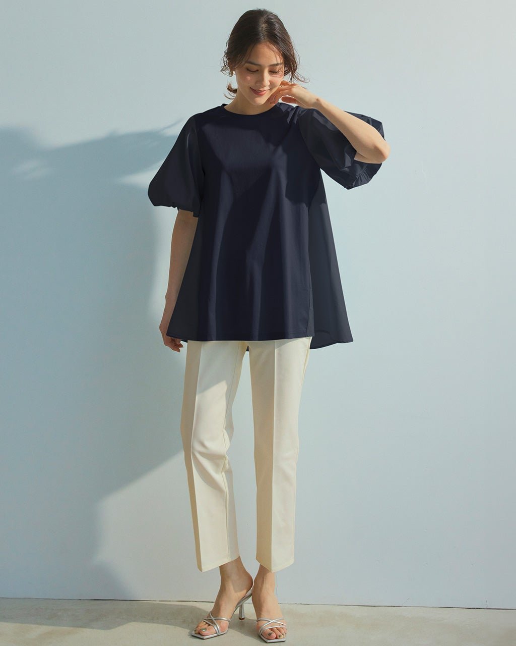 【ドゥクラッセ/DoCLASSE】の二重織コットンストレッチ・ストレート/68cm 人気、トレンドファッション・服の通販 founy(ファニー) 　ファッション　Fashion　レディースファッション　Fashion for Women　パンツ　Pants & Trousers　ストレッチ　Stretch, Stretchy Fabric　ストレート　Straight, Straight Cut　センター　Center, Center Line　ポケット　Pocket, Pocket Detail　ループ　Loop, Loop Knit　 other-1|ID: prp329100003884250 ipo3291000000033077814