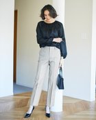 【ドゥクラッセ/DoCLASSE】の二重織コットンストレッチ・ストレート/63cm 人気、トレンドファッション・服の通販 founy(ファニー) ファッション Fashion レディースファッション WOMEN パンツ Pants ストレッチ Stretch ストレート Straight センター Center ポケット Pocket ループ Loop thumbnail ライトグレー|ID: prp329100003884251 ipo3291000000025579954