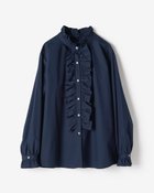 【ドゥクラッセ/DoCLASSE】のペタルフリル・ハイネックブラウス 人気、トレンドファッション・服の通販 founy(ファニー) ファッション Fashion レディースファッション WOMEN トップス・カットソー Tops/Tshirt シャツ/ブラウス Shirts/Blouses クラシカル Classical スリーブ Sleeve フォルム Form フリル Frills thumbnail ミッドナイトブルー|ID: prp329100003884259 ipo3291000000025580002