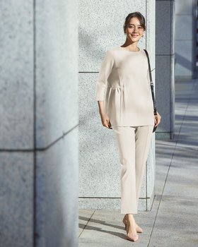 【ドゥクラッセ/DoCLASSE】 ストレッチダブルフェイス・センターラインパンツ人気、トレンドファッション・服の通販 founy(ファニー) ファッション Fashion レディースファッション WOMEN パンツ Pants オケージョン Occasion ストレート Straight セットアップ Set Up ダブル Double フェイス Face |ID:prp329100003884260