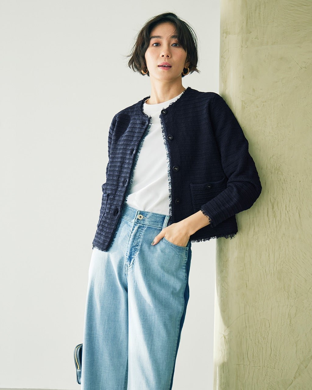 【ドゥクラッセ/DoCLASSE】のギマコットン・ツイーディジャケット 人気、トレンドファッション・服の通販 founy(ファニー) 　ファッション　Fashion　レディースファッション　Fashion for Women　アウター　Coat / Outerwear Collection　レディースジャケット・軽アウター　Jackets　エレガント 上品　Elegant　グログラン　Grosgrain, Grosgrain Ribbon　コーティング　Coating, Coated Finish　ジャケット　Jacket, Outerwear　フリンジ　Fringe, Tassel　フロント　Front, Front Design　ボーダー　Border, Stripe　 other-1|ID: prp329100003884268 ipo3291000000036009426