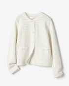 【ドゥクラッセ/DoCLASSE】のギマコットン・ツイーディジャケット 人気、トレンドファッション・服の通販 founy(ファニー) ファッション Fashion レディースファッション Fashion for Women アウター Coat / Outerwear Collection レディースジャケット・軽アウター Jackets エレガント 上品 Elegant グログラン Grosgrain, Grosgrain Ribbon コーティング Coating, Coated Finish ジャケット Jacket, Outerwear フリンジ Fringe, Tassel フロント Front, Front Design ボーダー Border, Stripe thumbnail ホワイト|ID: prp329100003884268 ipo3291000000036009431