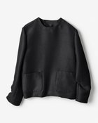 【ドゥクラッセ/DoCLASSE】のシルキーダブルクロス・ポケットプルオーバー ブラック|ID: prp329100003884279 ipo3291000000036009460