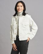 【ドゥクラッセ/DoCLASSE】のホワイトツイード・フリンジジャケット オフホワイト|ID: prp329100003884289 ipo3291000000036009468