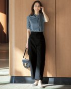 【ドゥクラッセ/DoCLASSE】のスラブコットン・カーブパンツ 人気、トレンドファッション・服の通販 founy(ファニー) ファッション Fashion レディースファッション WOMEN パンツ Pants S/S・春夏 Ss・Spring/Summer エレガント 上品 Elegant 夏 Summer 春 Spring thumbnail ブラック|ID: prp329100003884290 ipo3291000000025580150