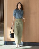 【ドゥクラッセ/DoCLASSE】のスラブコットン・カーブパンツ 人気、トレンドファッション・服の通販 founy(ファニー) ファッション Fashion レディースファッション WOMEN パンツ Pants S/S・春夏 Ss・Spring/Summer エレガント 上品 Elegant 夏 Summer 春 Spring thumbnail カーキ|ID: prp329100003884290 ipo3291000000025580154