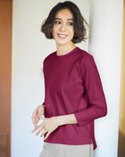 【ドゥクラッセ/DoCLASSE】のスマートクルー/8分袖・ドゥクラッセTシャツ プラム|ID: prp329100003884299 ipo3291000000036009482