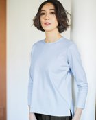 【ドゥクラッセ/DoCLASSE】のスマートクルー/8分袖・ドゥクラッセTシャツ ペールブルー|ID: prp329100003884299 ipo3291000000036009492