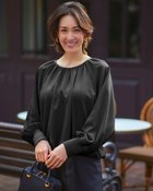 【ドゥクラッセ/DoCLASSE】のマットサテン・フェミニンブラウス ブラック|ID: prp329100003884335 ipo3291000000036009574