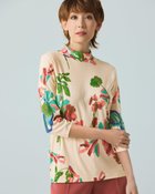 【ドゥクラッセ/DoCLASSE】の超長綿・ハイネック7分袖/総柄 フラワー|ID: prp329100003899464 ipo3291000000036009627