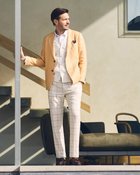 【ドゥクラッセ/DoCLASSE / MEN】のラスティックリネンジャケット 人気、トレンドファッション・服の通販 founy(ファニー) ファッション Fashion メンズファッション MEN ジャケット Jacket バランス Balance ベスト Vest メンズ Mens thumbnail シャンパン|ID: prp329100003910214 ipo3291000000028264129