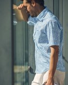 【ドゥクラッセ/DoCLASSE / MEN】のコットンプリントシャツ 半袖 人気、トレンドファッション・服の通販 founy(ファニー) ファッション Fashion メンズファッション MEN ドレス Dress プリーツ Pleats ボックス Box メンズ Mens ヨーク Yoke 半袖 Short Sleeve 夏 Summer thumbnail サックス・パターン|ID: prp329100003910220 ipo3291000000028264133