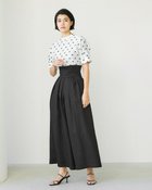 【ドゥクラッセ/DoCLASSE】のドレープツイル・ハイウエストパンツ ブラック|ID: prp329100003910270 ipo3291000000036037317