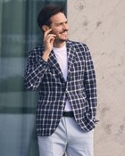 【ドゥクラッセ/DoCLASSE / MEN】のクールマックスサッカージャケット 人気、トレンドファッション・服の通販 founy(ファニー) ファッション Fashion メンズファッション MEN ジャケット Jacket ストレッチ Stretch ベスト Vest メンズ Mens エレガント 上品 Elegant 吸水 Water Absorption thumbnail ネイビーパターン|ID: prp329100003910279 ipo3291000000028264153