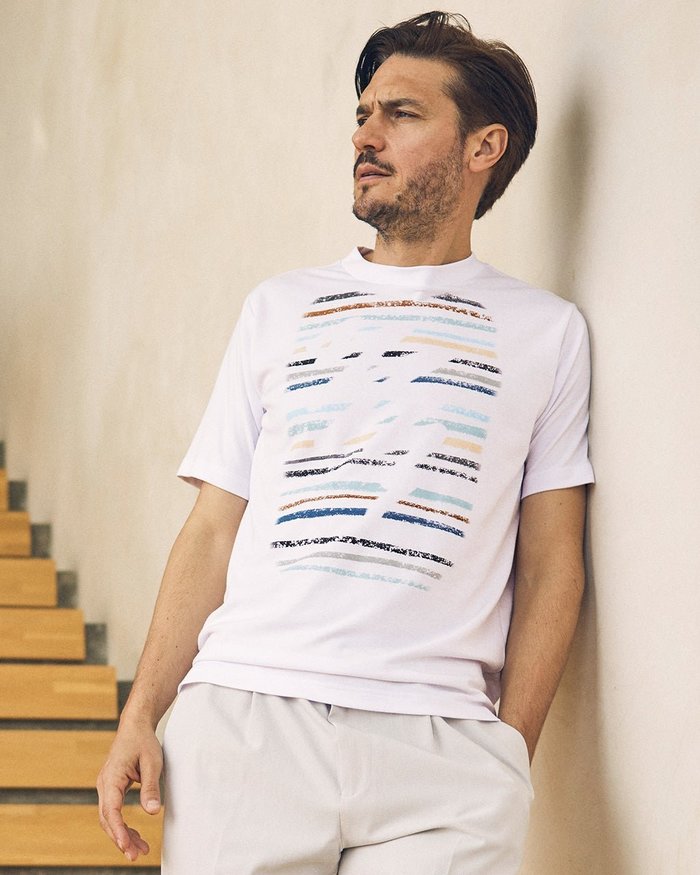 【ドゥクラッセ/DoCLASSE / MEN】のソフト&ドライ グラフィックTシャツ インテリア・キッズ・メンズ・レディースファッション・服の通販 founy(ファニー) https://founy.com/ ファッション Fashion メンズファッション Fashion for Men トップス・カットソー Cut & Sew Tops メンズシャツ Shirts ポロシャツ / きれいめカジュアルスタイル Polo Shirts インナー Innerwear グラフィック Graphic, Graphic Design ジャケット Jacket, Outerwear ストレッチ Stretch, Stretchy Fabric メンズ Men's, Menswear 吸水 Absorbent, Quick-Dry |ID: prp329100003910348 ipo3291000000033276722