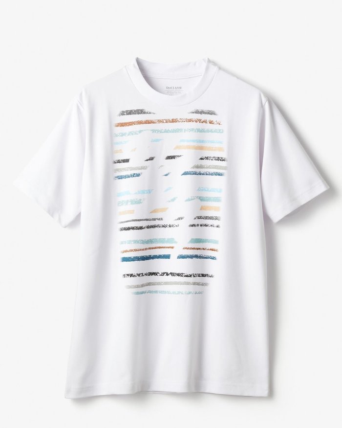 【ドゥクラッセ/DoCLASSE / MEN】のソフト&ドライ グラフィックTシャツ インテリア・キッズ・メンズ・レディースファッション・服の通販 founy(ファニー) https://founy.com/ ファッション Fashion メンズファッション Fashion for Men トップス・カットソー Cut & Sew Tops メンズシャツ Shirts ポロシャツ / きれいめカジュアルスタイル Polo Shirts インナー Innerwear グラフィック Graphic, Graphic Design ジャケット Jacket, Outerwear ストレッチ Stretch, Stretchy Fabric メンズ Men's, Menswear 吸水 Absorbent, Quick-Dry |ID: prp329100003910348 ipo3291000000036037199