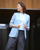 【ドゥクラッセ/DoCLASSE】のシアーラミー・ダブルノーカラージャケット 人気、トレンドファッション・服の通販 founy(ファニー) ファッション Fashion レディースファッション WOMEN アウター Coat Outerwear ジャケット Jackets ノーカラージャケット No Collar Leather Jackets 春 Spring ジャケット Jacket ドレープ Drape S/S・春夏 Ss・Spring/Summer 夏 Summer thumbnail ライトブルー|ID: prp329100003910356 ipo3291000000028264211