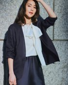 【ドゥクラッセ/DoCLASSE】のシアーラミー・ダブルノーカラージャケット 人気、トレンドファッション・服の通販 founy(ファニー) ファッション Fashion レディースファッション WOMEN アウター Coat Outerwear ジャケット Jackets ノーカラージャケット No Collar Leather Jackets 春 Spring ジャケット Jacket ドレープ Drape S/S・春夏 Ss・Spring/Summer 夏 Summer thumbnail ミッドナイトブルー|ID: prp329100003910356 ipo3291000000028264215