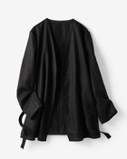 【ドゥクラッセ/DoCLASSE】のからみ織コットン・羽織りジャケット ブラック|ID:prp329100003910395