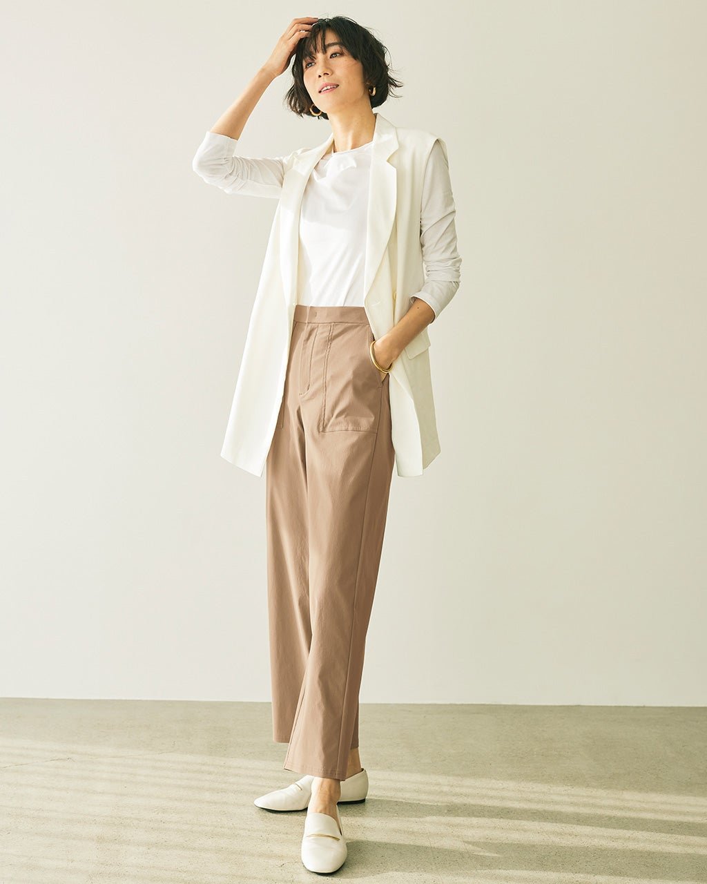 【ドゥクラッセ/DoCLASSE】のドライタッチ・ベイカーパンツ/68cm 人気、トレンドファッション・服の通販 founy(ファニー) 　ファッション　Fashion　レディースファッション　Fashion for Women　パンツ　Pants & Trousers　人気　Popular, Best Seller　 other-1|ID: prp329100003910398 ipo3291000000033371682