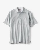 【ドゥクラッセ/DoCLASSE / MEN】のドライ&クリーン・前開き立ち衿ポロ/半袖 グレーストライプ|ID: prp329100003917677 ipo3291000000035795138