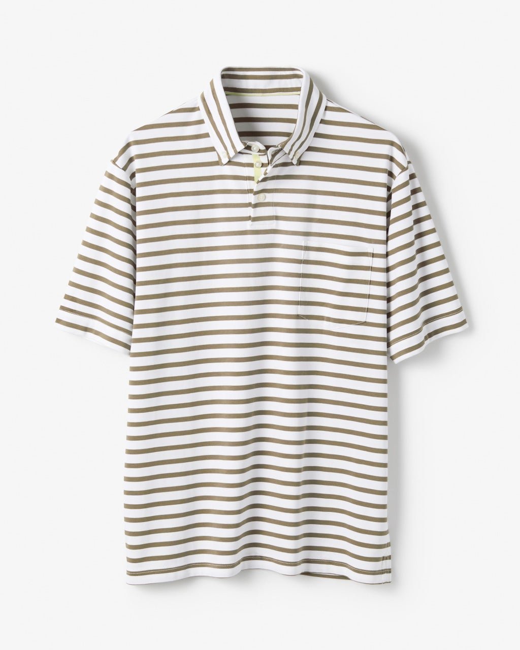 【ドゥクラッセ/DoCLASSE / MEN】のリファインド ポロ・ドゥクラッセT 半袖 インテリア・キッズ・メンズ・レディースファッション・服の通販 founy(ファニー) 　ファッション　Fashion　メンズファッション　Fashion for Men　トップス・カットソー　Cut & Sew Tops　メンズシャツ　Shirts　ポロシャツ / きれいめカジュアルスタイル　Polo Shirts　インナー　Innerwear　シルケット　Silket, Silky Cotton　ストレッチ　Stretch, Stretchy Fabric　パイピング　Piping, Trim Design　メンズ　Men's, Menswear　半袖　Short Sleeve, Half Sleeve　ホワイト&times;カーキグレー|ID: prp329100003920110 ipo3291000000035734828