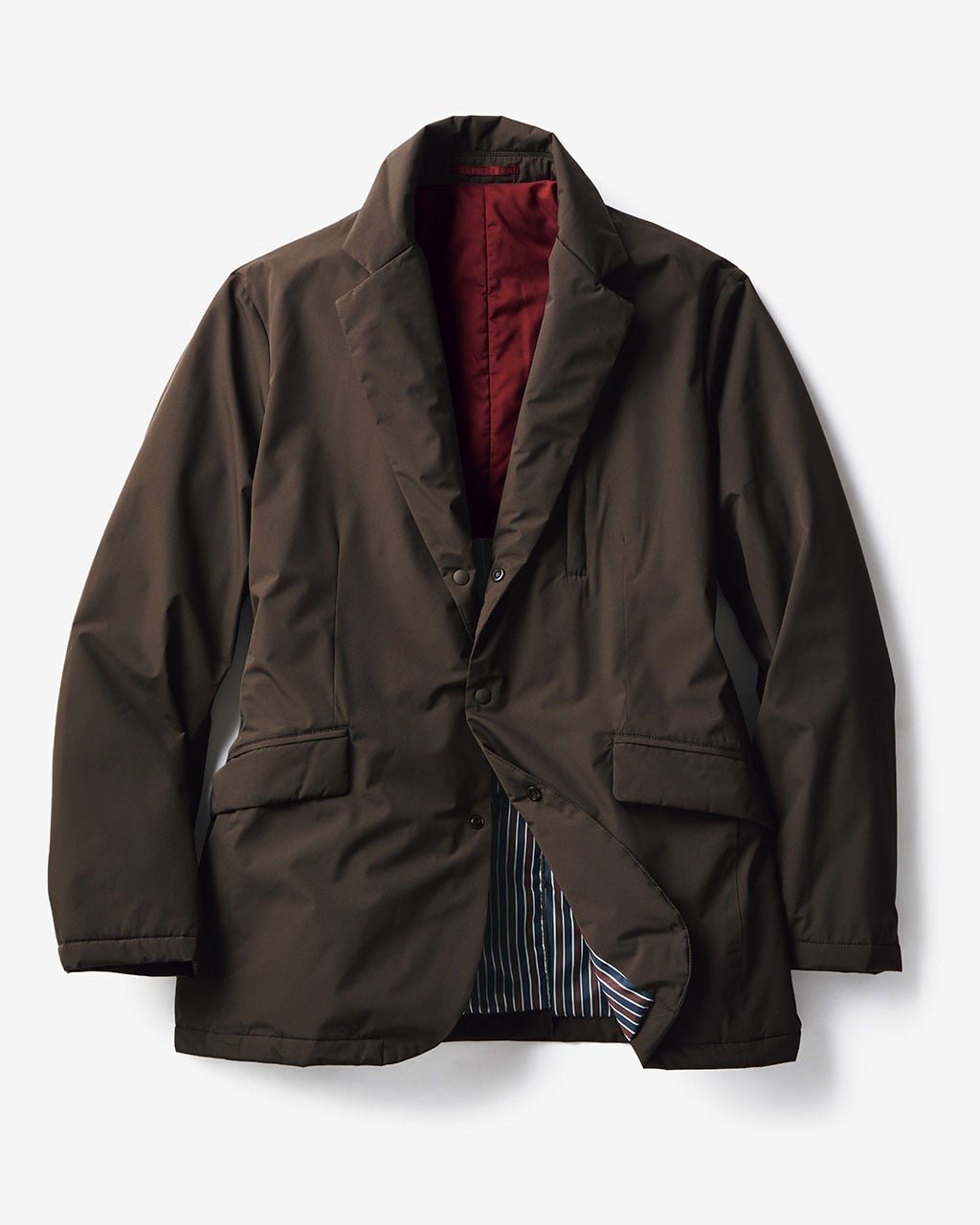 【ドゥクラッセ/DoCLASSE / MEN】の中綿ポケッタブル・ジャケット インテリア・キッズ・メンズ・レディースファッション・服の通販 founy(ファニー) 　ファッション　Fashion　メンズファッション　Fashion for Men　コンパクト　Compact, Small Size　ジャケット　Jacket, Outerwear　スタイリッシュ　Stylish, Fashionable　ストライプ　Stripe, Striped Pattern　ストレッチ　Stretch, Stretchy Fabric　スマート　Smart, Elegant　ビッグ　Big, Oversized　フラップ　Flap, Flap Pocket　ベスト　Vest, Waistcoat　ポケット　Pocket, Pocket Detail　メンズ　Men's, Menswear　カーキグレー|ID: prp329100003920140 ipo3291000000035798802