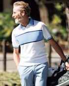 【ドゥクラッセ/DoCLASSE / MEN】のプレーティングニットゴルフポロ ホワイトxネイビー|ID: prp329100003921567 ipo3291000000028264512