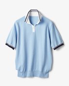 【ドゥクラッセ/DoCLASSE / MEN】のプレーティングニットゴルフポロ スカイブルー|ID: prp329100003921567 ipo3291000000028264515